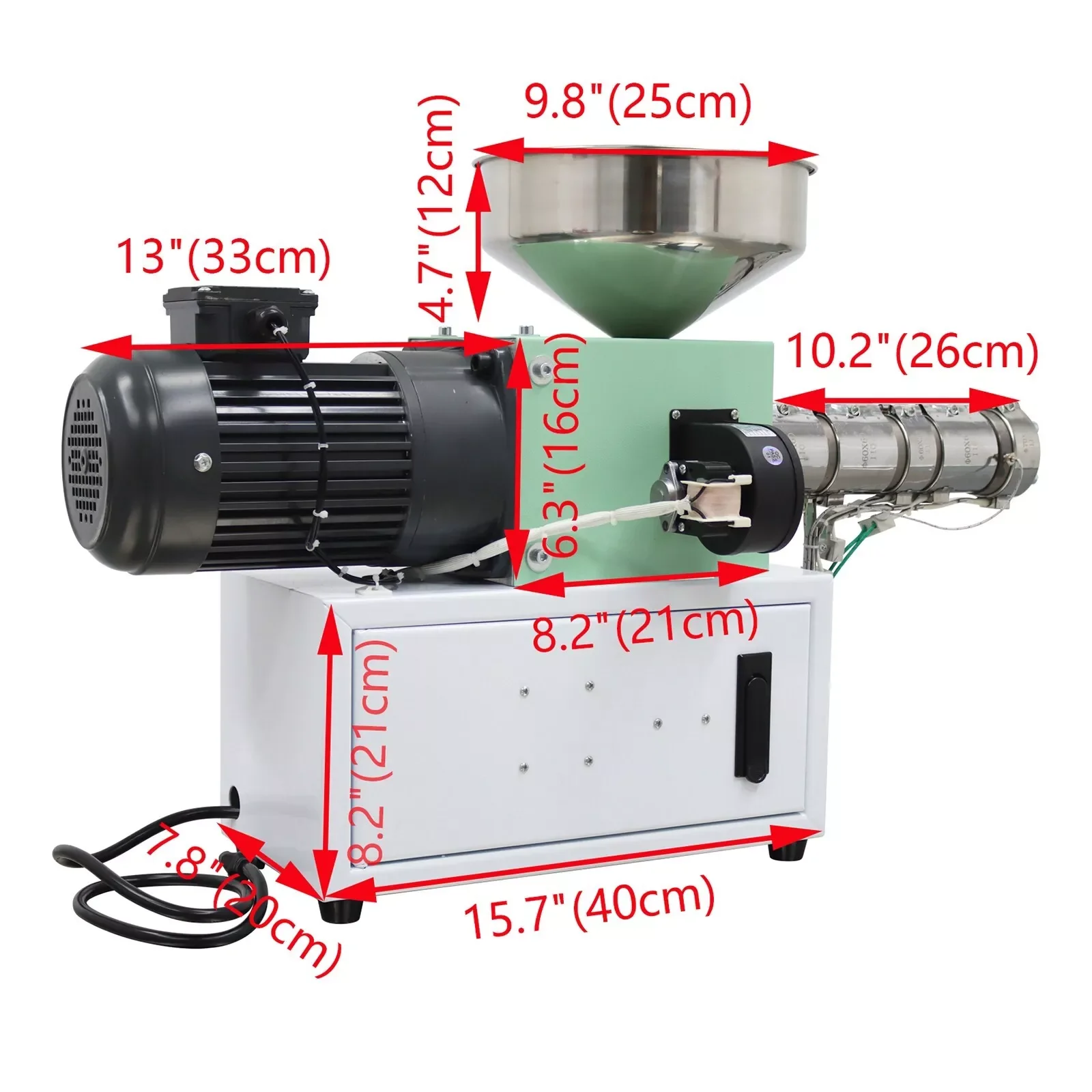 

SJ35 Mini Extruder Desktop Single Screw Plastic Extrusion For 3D Printing AC Motor