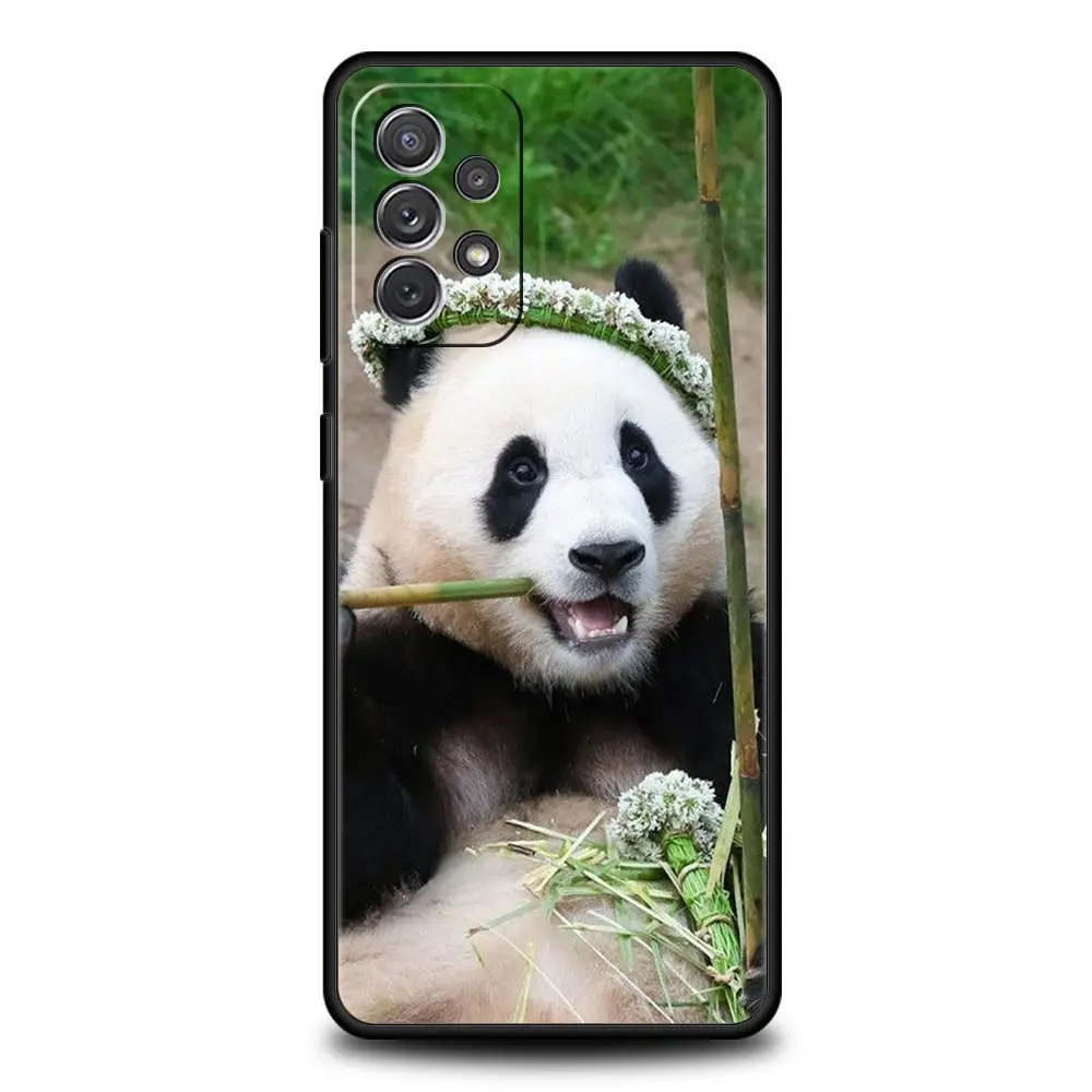 Fubao panda Phone Case for Samsung A51 A71 A21S A12 A11 A15 A25 A31 A41 A52 A32 A23 A33 A53 A73 A03S A05S A13 5G A72 Cover