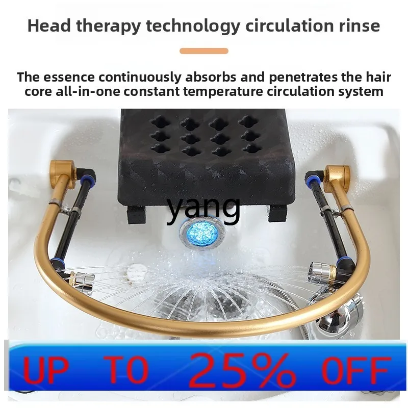 

LTT Beauty Salon No-Connection Movable Head Therapy Basin with Water Circulation and Storage for Hair Washing