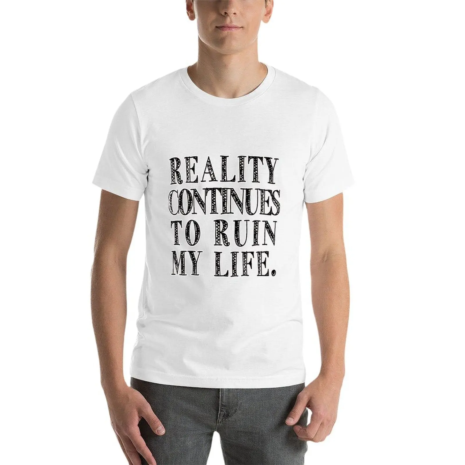 la realtà continua alle rovine la mia vita T-shirt da uomo t-shirt da uomo in cotone t-shirt da uomo T-shirt