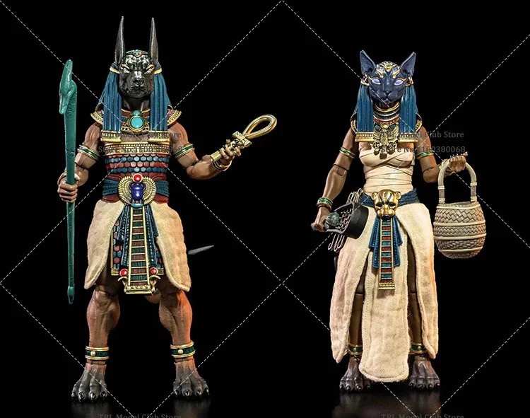 1/12 Schaal Vrouwelijke Soldaat Egyptische Kat God Guardian Knight Anubis Volledige Set 7 inch Action Figure Pop