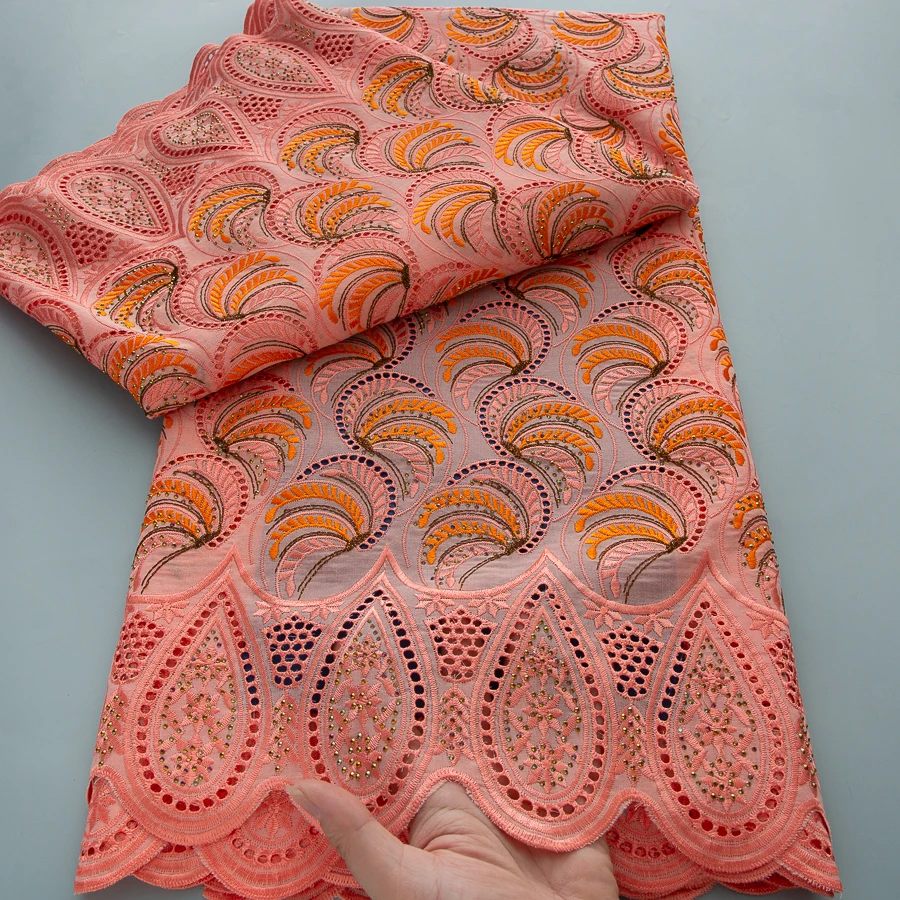 

Nigerian Swiss Lace Fabric 2025 High Quality Dubai Lace African Lace Fabric With Stones for Women Christmas Party Dresses Sewin