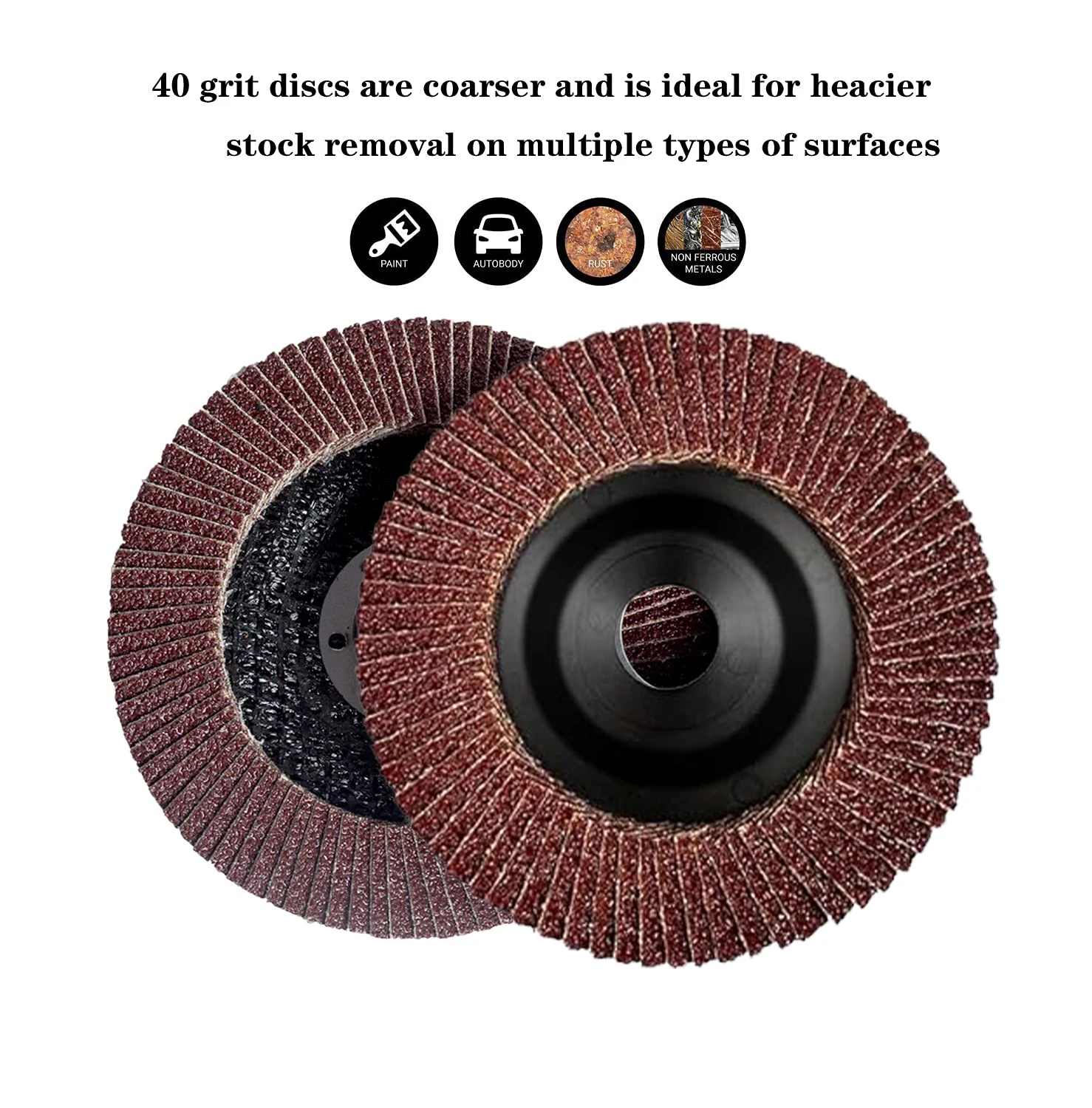

DELIXI ELECTRIC Abrasive Flap Discs: Unique Flap Structure, High Wear Resistance, 40-Grit Great for Heavy Removal, Fit Grinders.