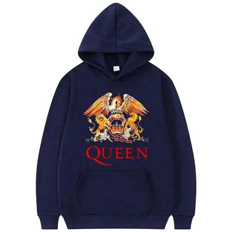 Fashion New Queen Rock Band Printed Hoodies Men Woman Oversized Hip Hop Hoodie Sweatshirts Pullovers Unisex Tracksuits Clothing