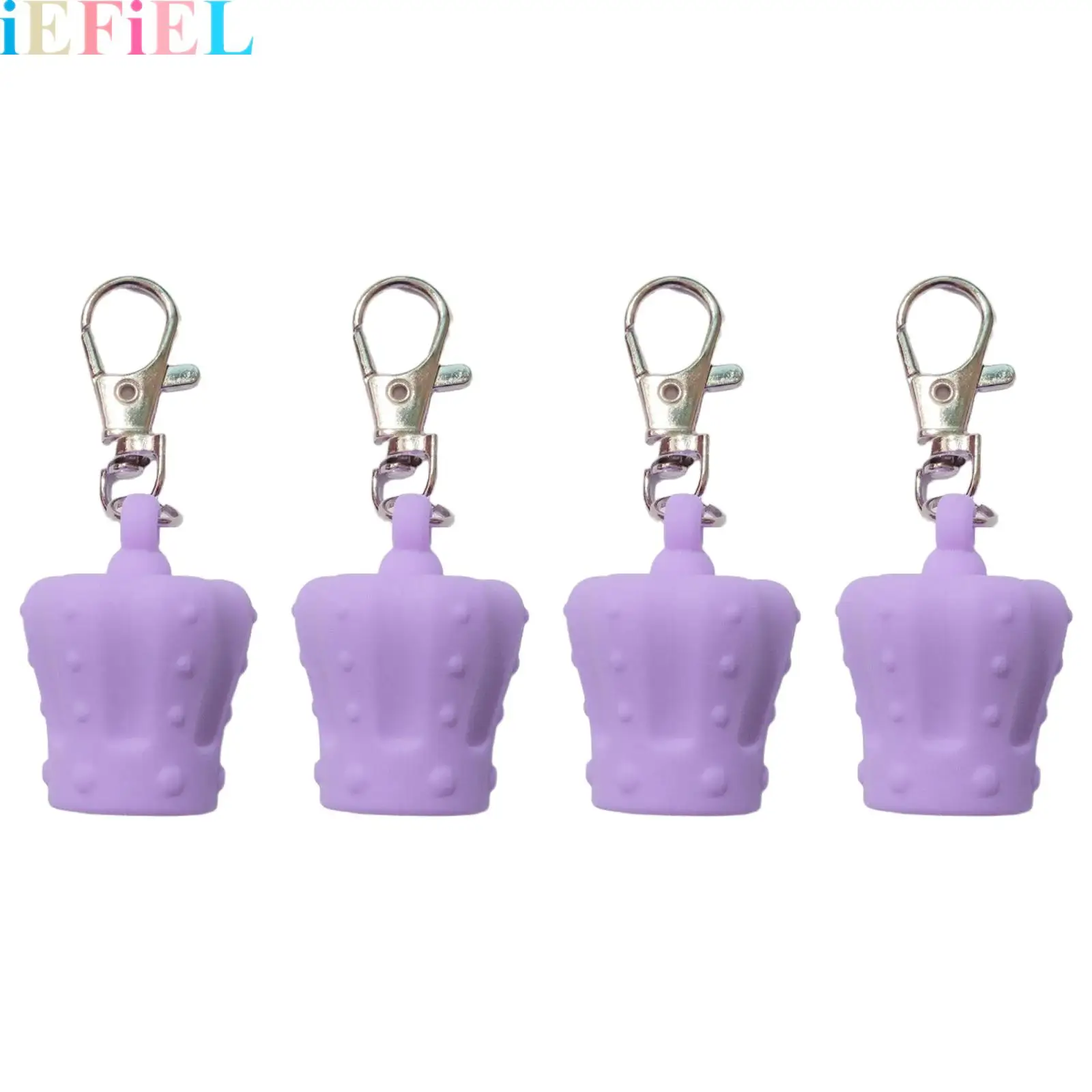 

4Pcs Keychain Cap for Lipgloss And Balm Chapstick Holder Cap Replacement Silicone Keychain Lanyard