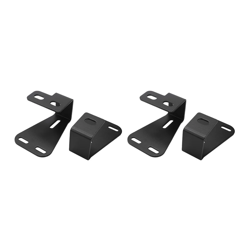 High Lift Jack Mount Hinge Mounting Hood Bracket Jack For Jeep Wrangler CJ 1944-1986 / TJ 1997-2006 (2 Pair, Black)