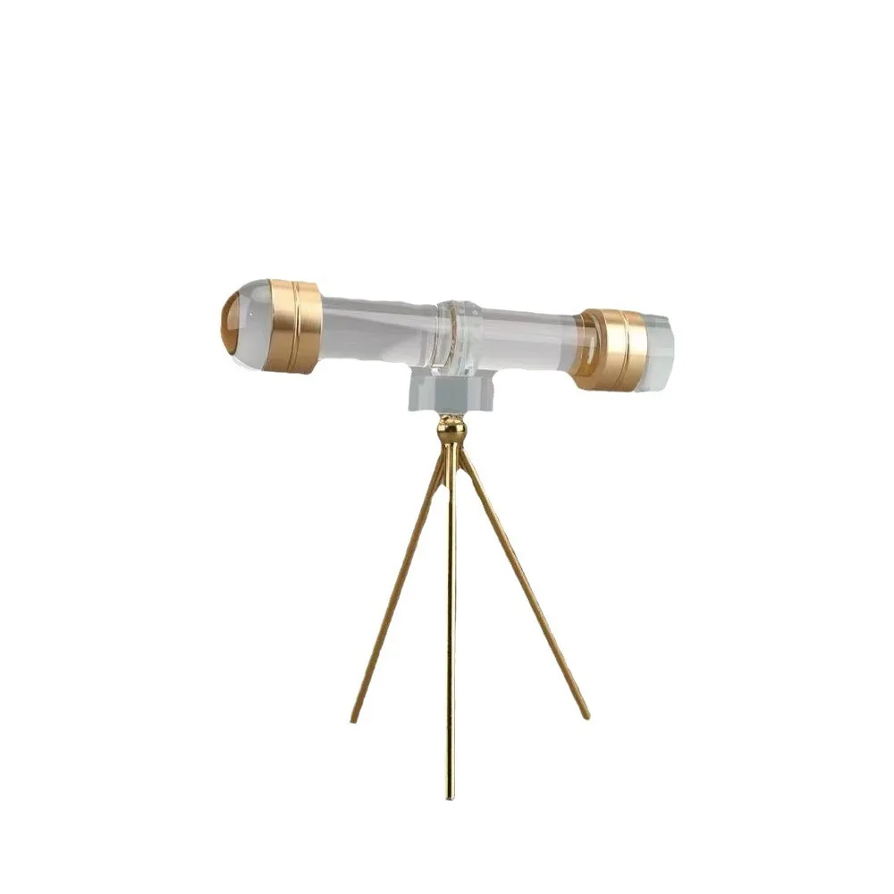Nordic Creative Transparent Crystal Telescope Crystal Ornament Model Room Clubhouse Living Room Living Room Home Crystal Decorat