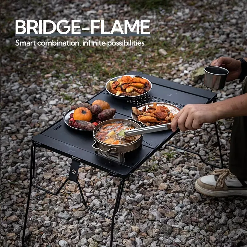 CAMPINGMOON CK-3650-T38  IGT Camping Chair and Table Set Outdoor Folding Coffee Korean Bbq Grill Table Outdoor Foldable Camping