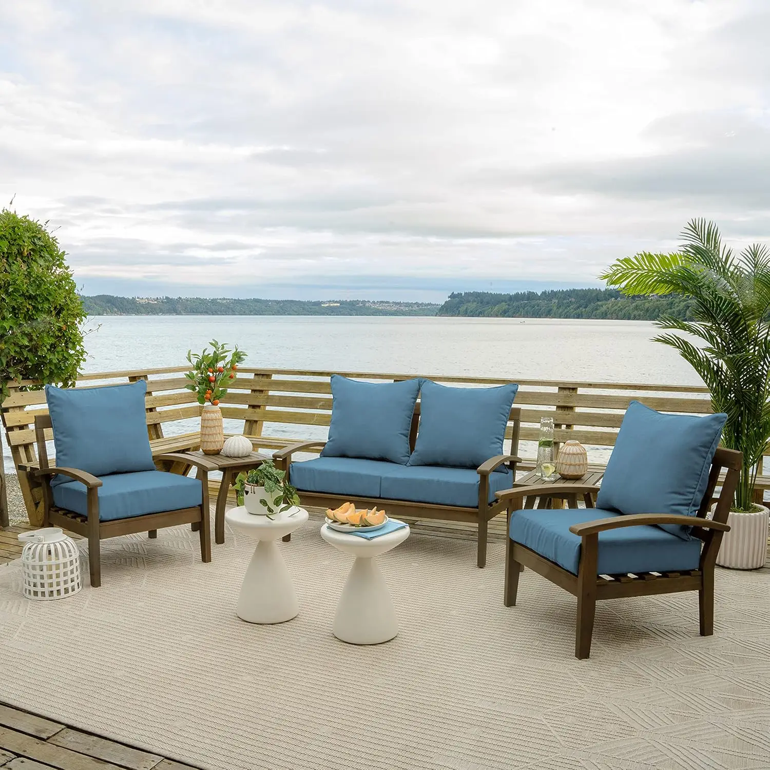 Custom Linen Seat/Back Cushions Set Chair Seat Sofa Bench Cushions Patio Backrest Indoor/outdoor Decor Cushions Bay Window Pad