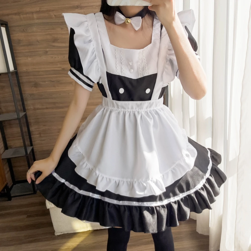 Strój kelnerki Cosplay Anime Damski Strój pokojówki Halloween Kostium na występy Second Renaissance Lolita Spódnica