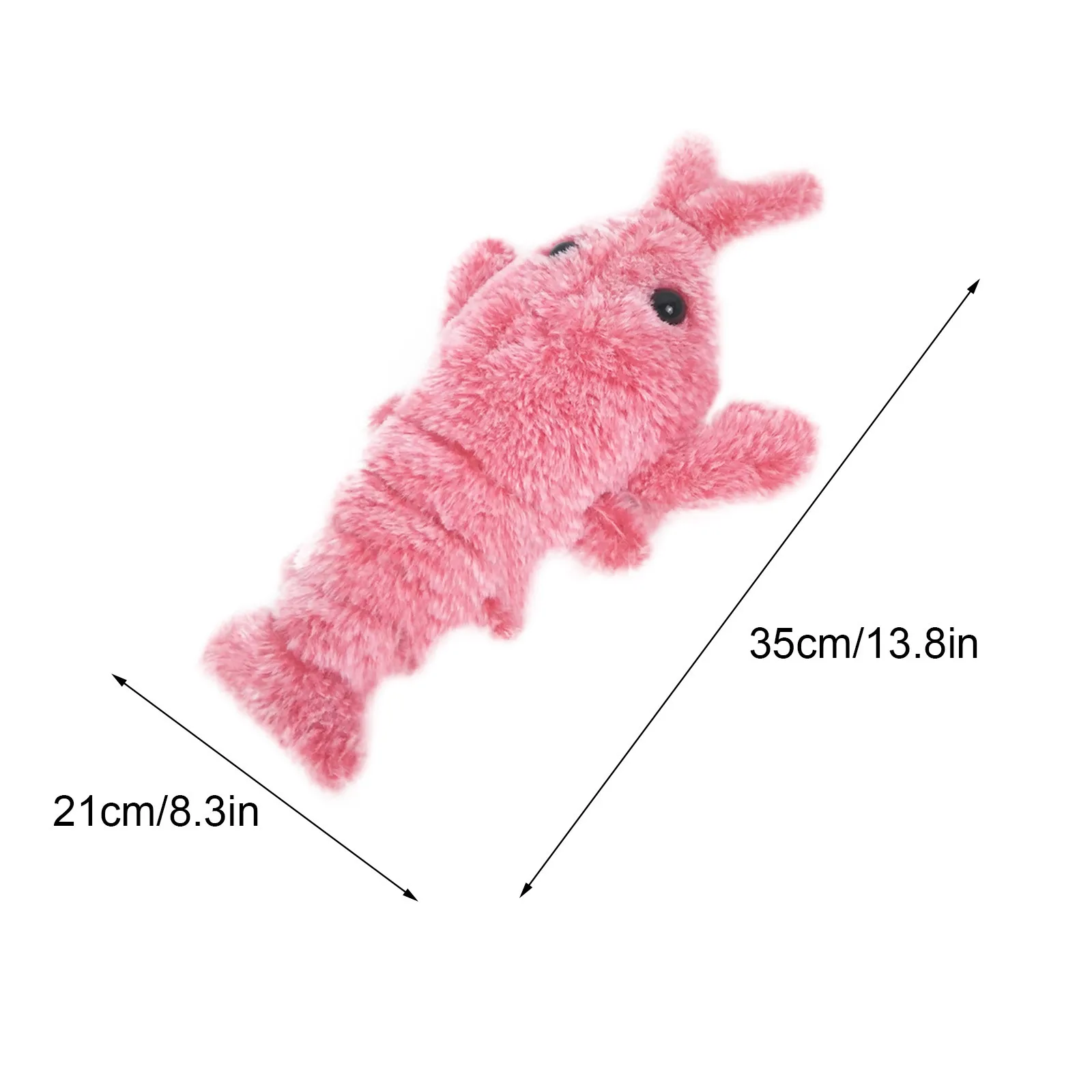 Jumping Shrimp Cat Interactive Toys Electric Lobster Washable Plush Toys Vibration Sensor Cats Toy Pet Dog Kitten Stuffed Toy