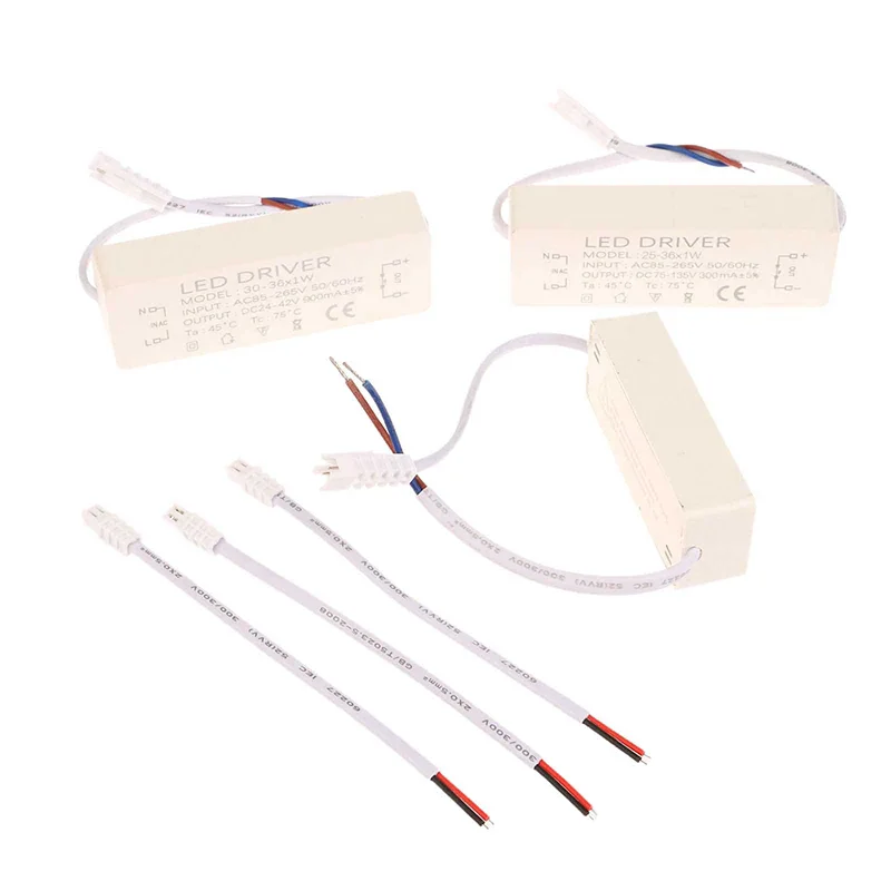 

1Pcs LED Driver 300mA 1-3W 3-5W 4-7W 8-12W 12-18W 18-25W 25-36W 20/30/36W LED Power Supply Unit AC85-265V LED Lighting