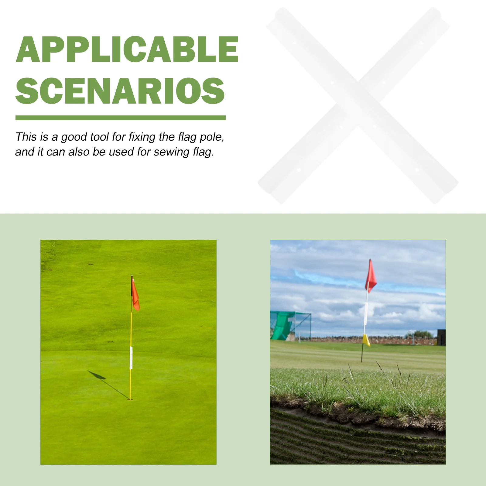 2 قطعة أنابيب العلم للجولف قسط البلاستيك القطب أنبوب الخياطة أداة الثابتة العلم إدراج دائم اكسسوارات الغولف أعلام أنابيب #2
