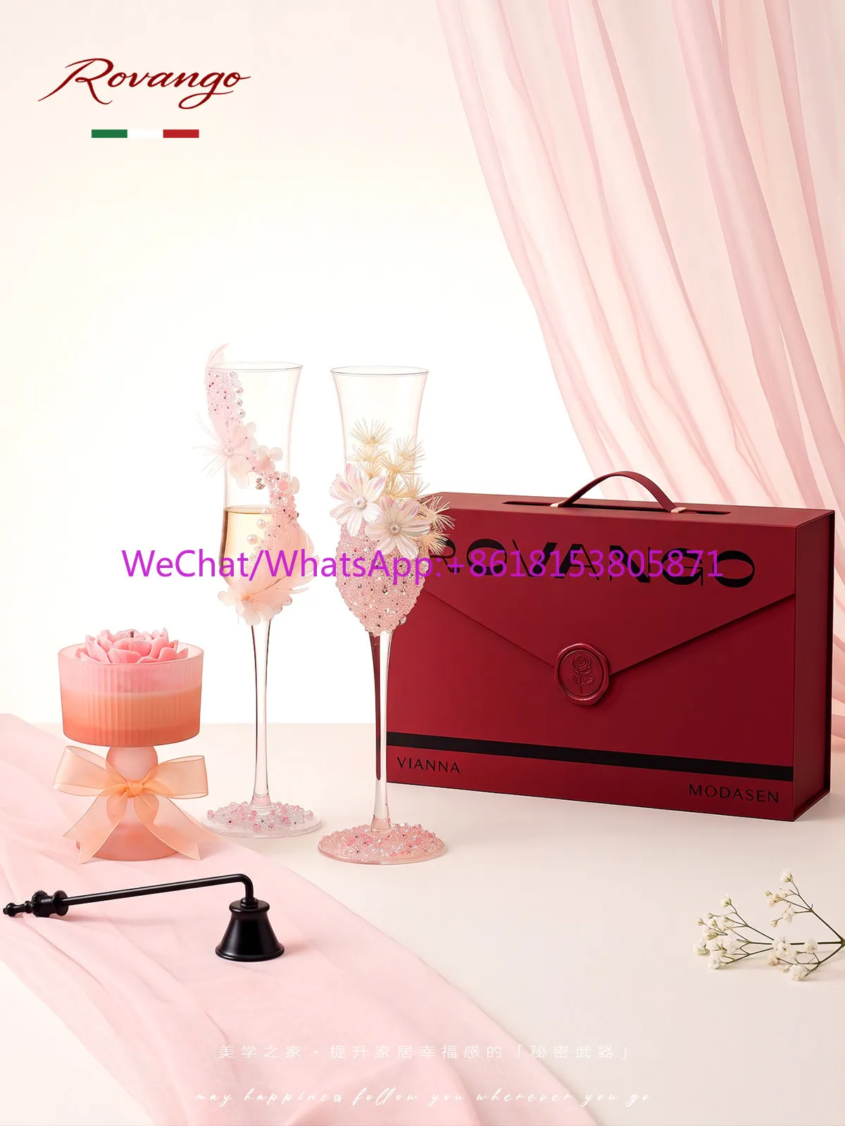 Give your best friend a special wedding gift, DIY glass champagne glass, toast to the glass