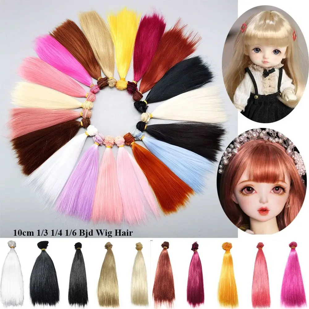 10cm 1/3 1/4 1/6 Bjd Wig Hair For OB11 Dolls Girls Accessories Child Kids Toy For BJD Dolls Wigs DIY Heat Resistant Fiber Hair