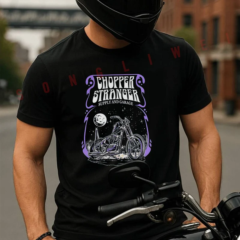 

Herren Vintage Rock Band Graphic Men's T Shirt Moto Casual Dress Cotton Round Neck Short Sleeved T-shirt Tees