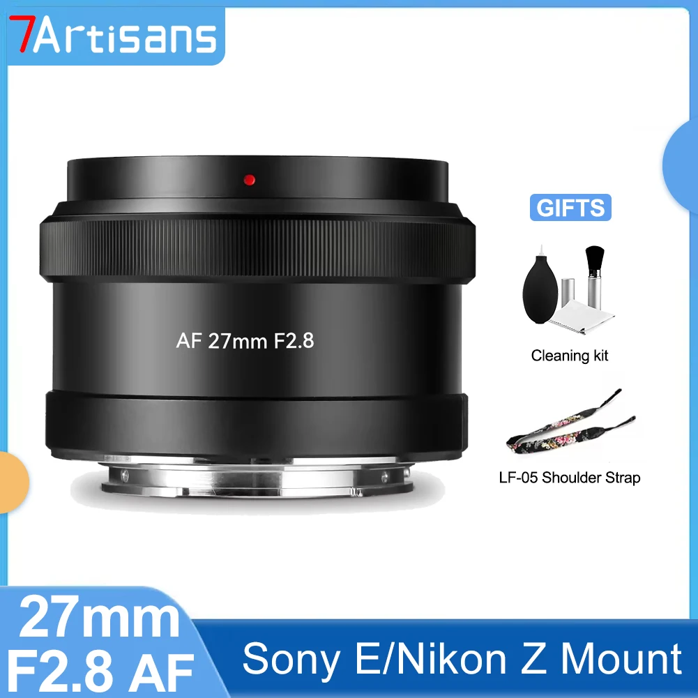 7artisans 27mm F2.8 APS-C AF Auto Focus Lens Large Aperture for Sony E A7C A7mII A7SIII A7RIII A7RV A7CII A6400 A6600 NEX-3N FX3