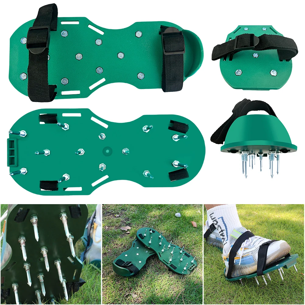 Scarpe per aeratore da prato Scarpe da giardinaggio Scarpe con punte da giardino Scarpe per aerazione dell'erba per prato e cortile
