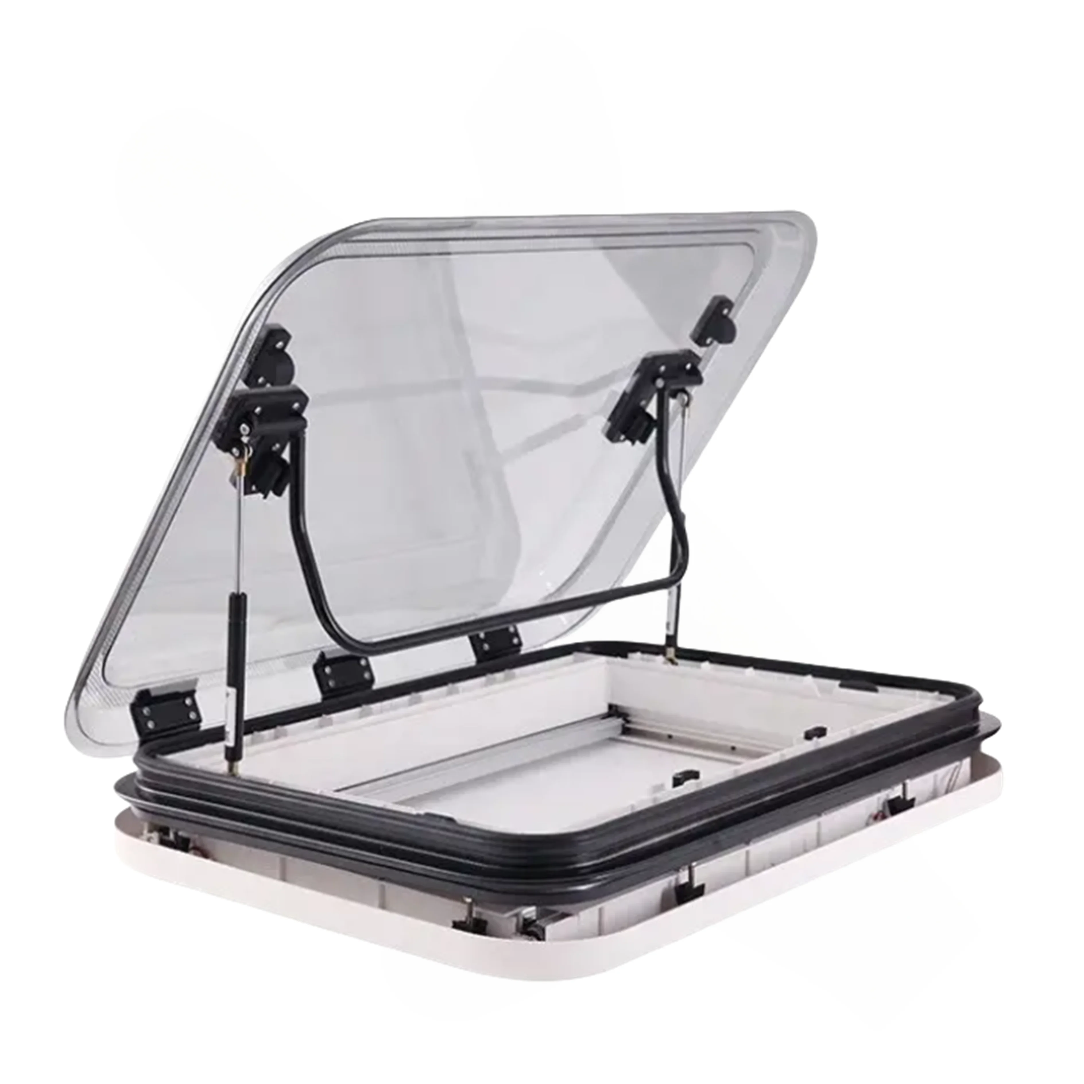 800*500mm Aluminum Alloy Camper Van Roof Window Caravan Square-portholes for Boats Roof Light and RV Skylight Marine Supplies