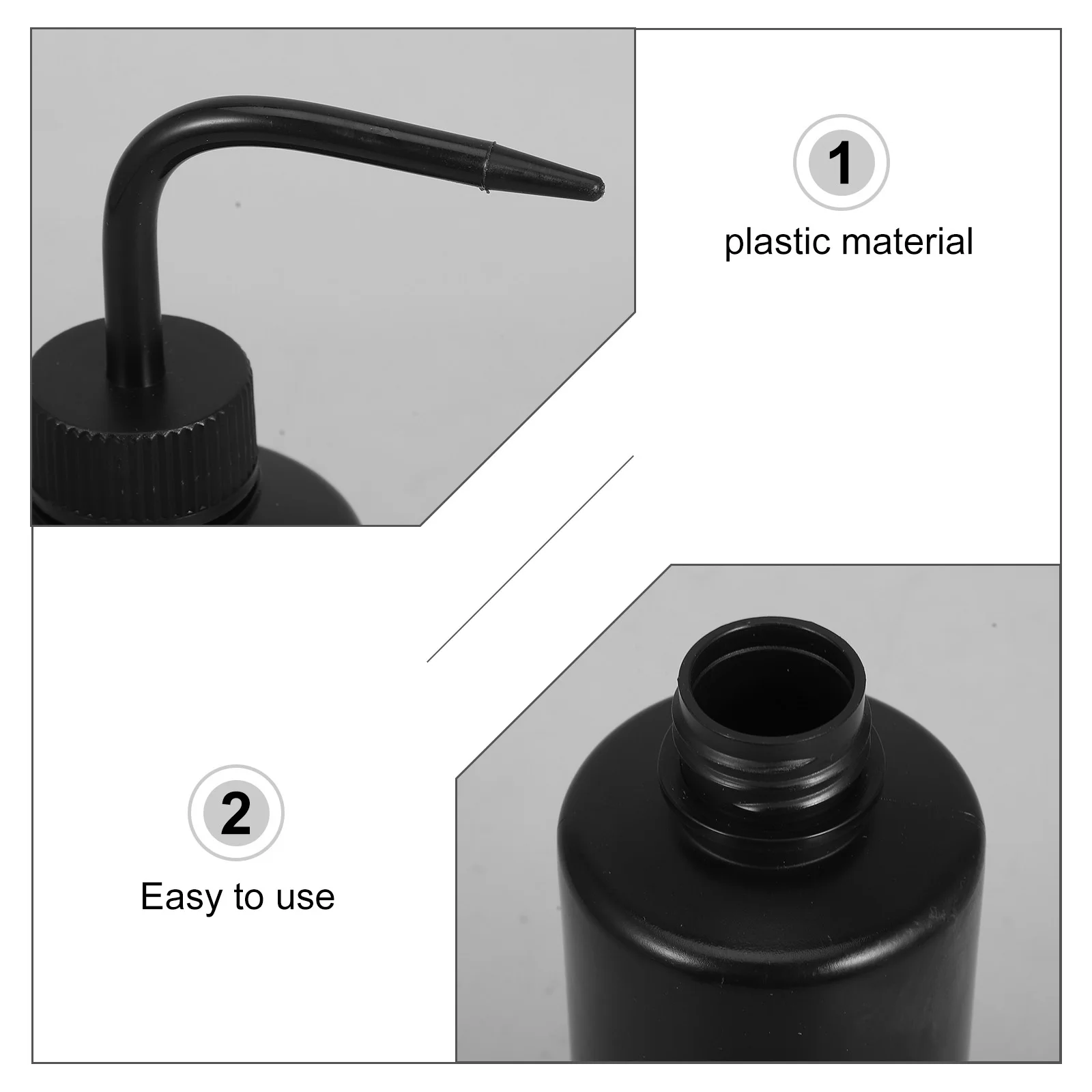 4개입 속눈썹 클리닝 병 속눈썹 연장 용품 플라스틱 곡선 노즐 정밀 속눈썹 뿌리 클리닝 메이크업 브러시 클리너