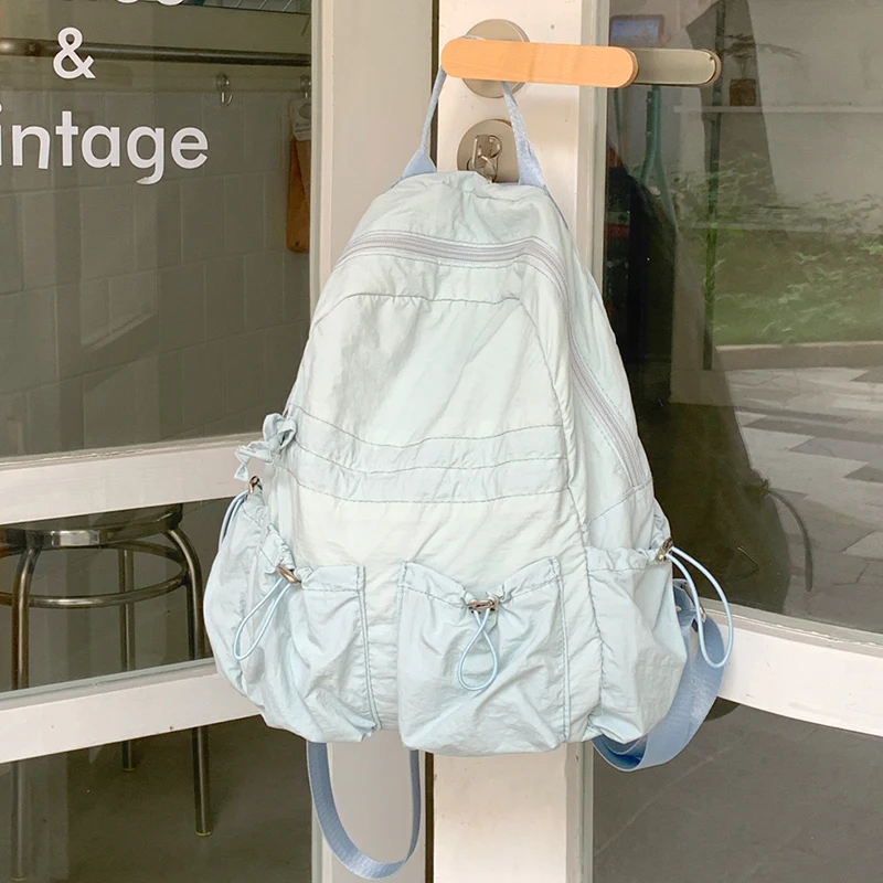 Borsa da viaggio sportiva casual in nylon leggero Bapa da donna artistica giapponese Dstring per studenti