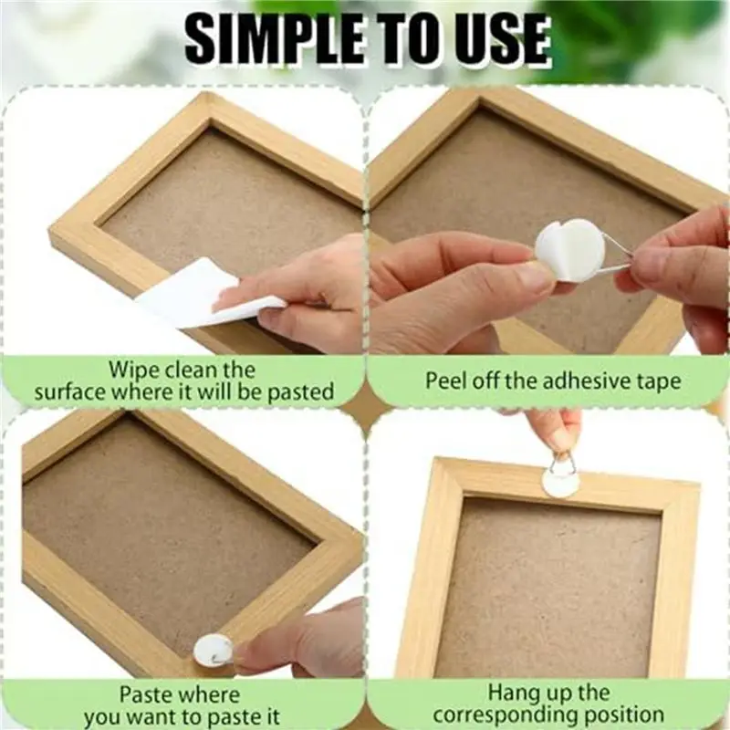 90Pcs Adhesive Picture Frame Foam Board Picture Hanger For Wall Art Photo Frame Bathroom Closet Kitchen Home Door-AT64
