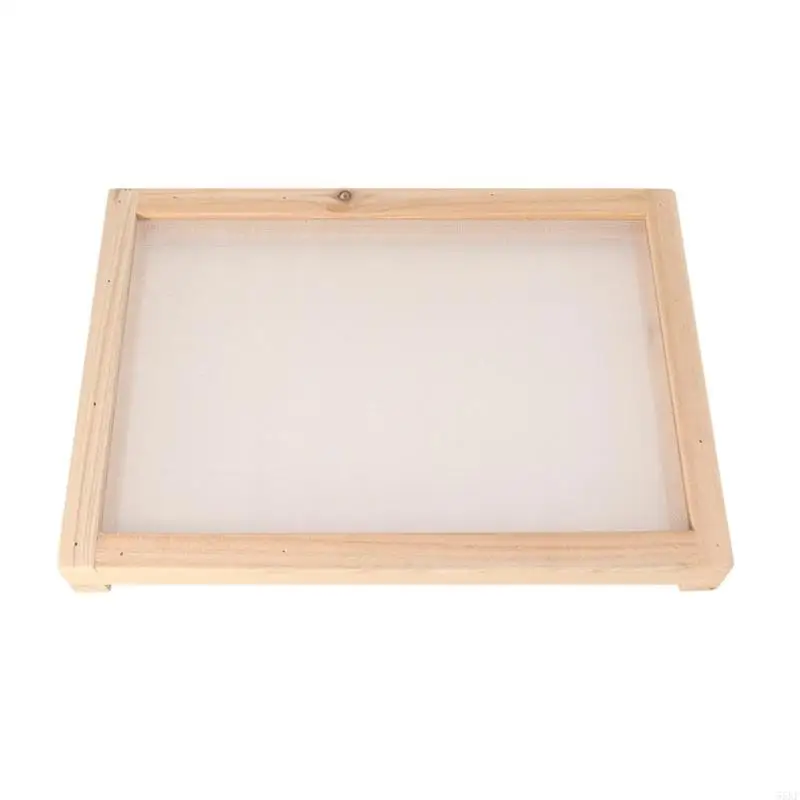 Craft Drying Tray with Fine Netting and Natural Frame, Raised Resting Place for Fragrant Making and Pottery Items 55KF