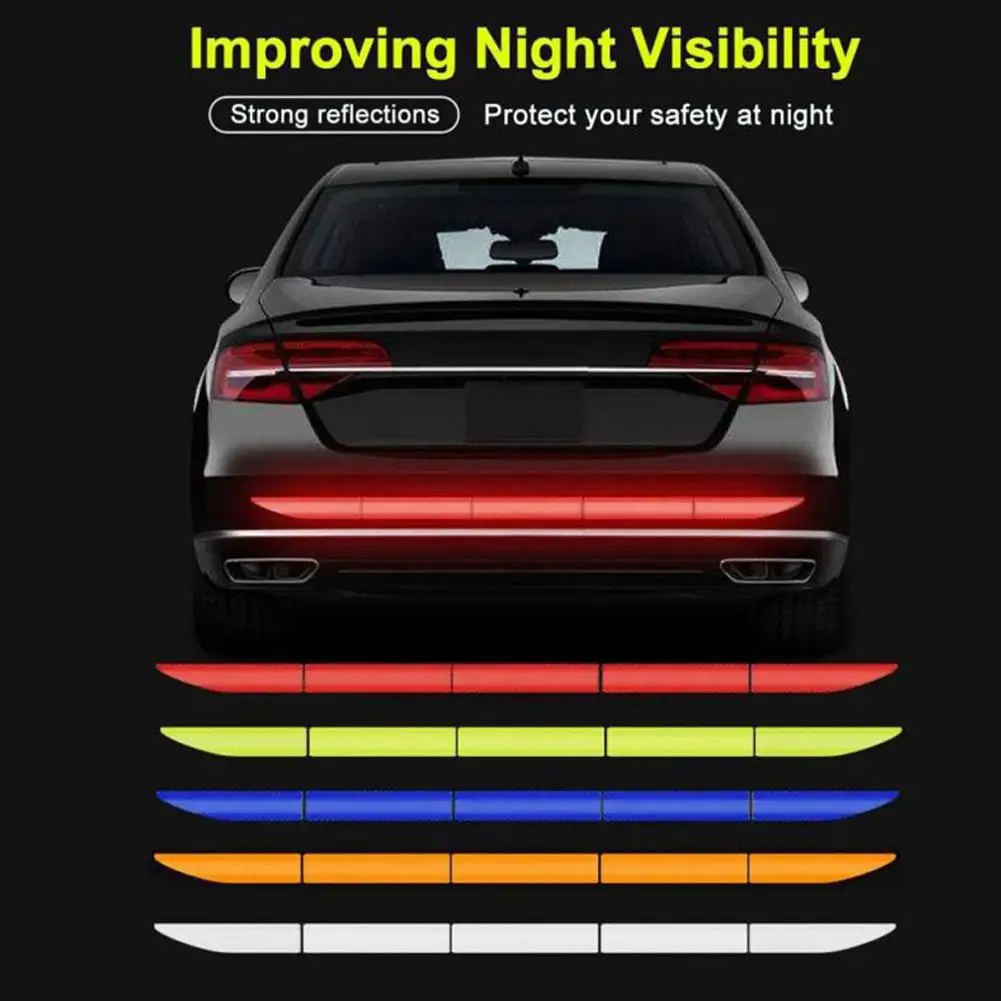 

Car Sticker Reflective Warning Safety Tape Anti Collision Warning Reflective Strips For Automobile Trunk Car Accessorie H4A5