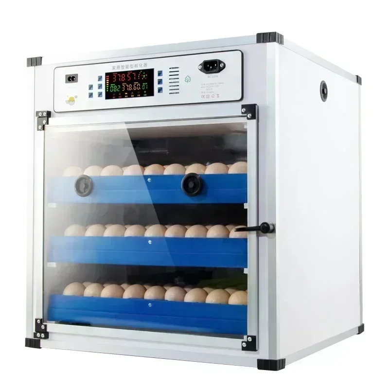 Automatic Hatching Machine 204 Eggs PVC Shell Double Electricity Egg Incubator Temperature and Humidity Control Egg Turning