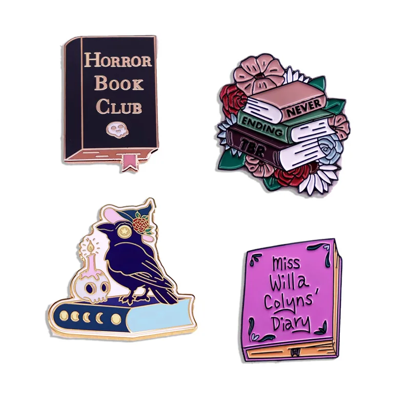 Fashion Book Enamel Pin Reading Lover Brooch Student Schoolbag Pin Badge  Jewelry Gift Clothing Accessories For Friends