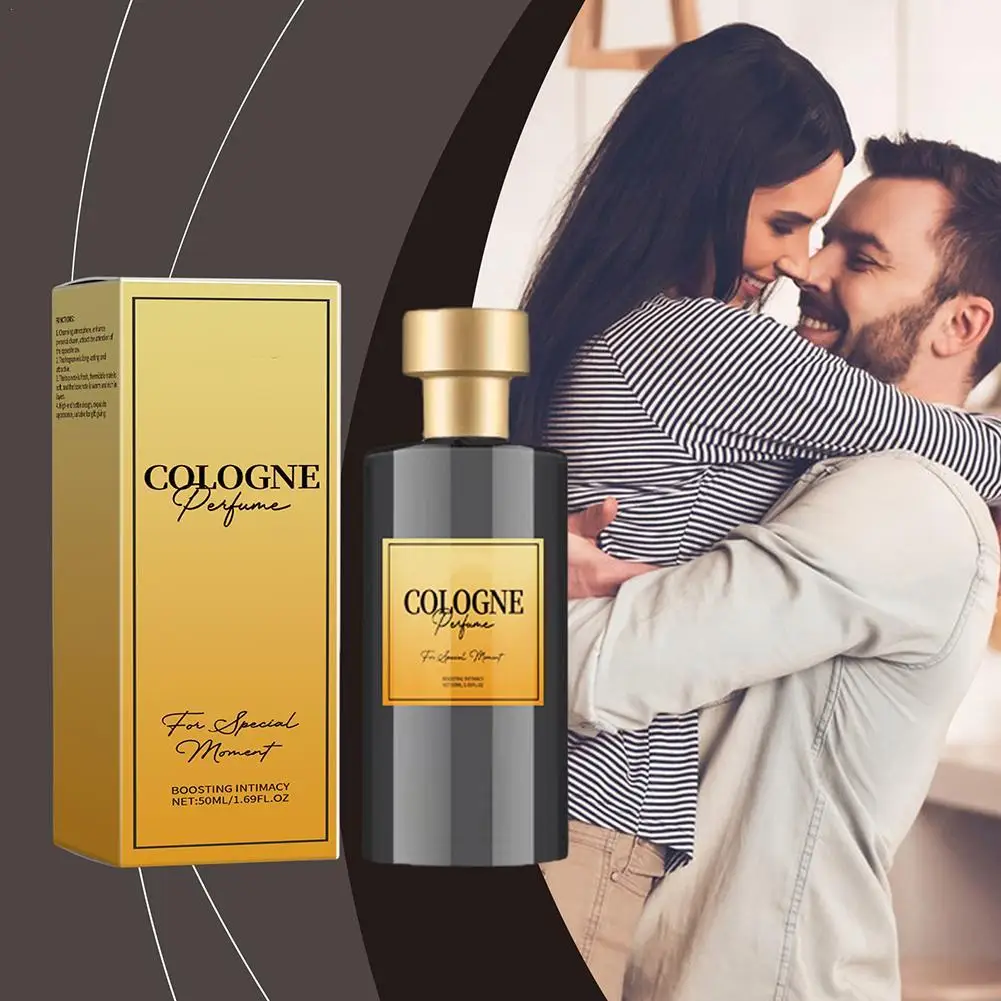 50ml New Valentine's Perfume Gold Bottle Men's Perfume Lasting Fragrance Atmosphere Women's Perfume Date Scents