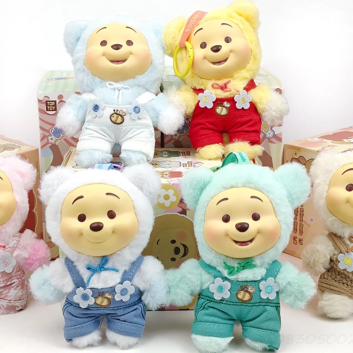 新しいアニメくまのプーさんいたずらパーティー ブラインドボックス ペンダント ディズニー ビニールバッグ ドール おもちゃ フィギュア かわいいペンダント 誕生日 クリスマスギフト