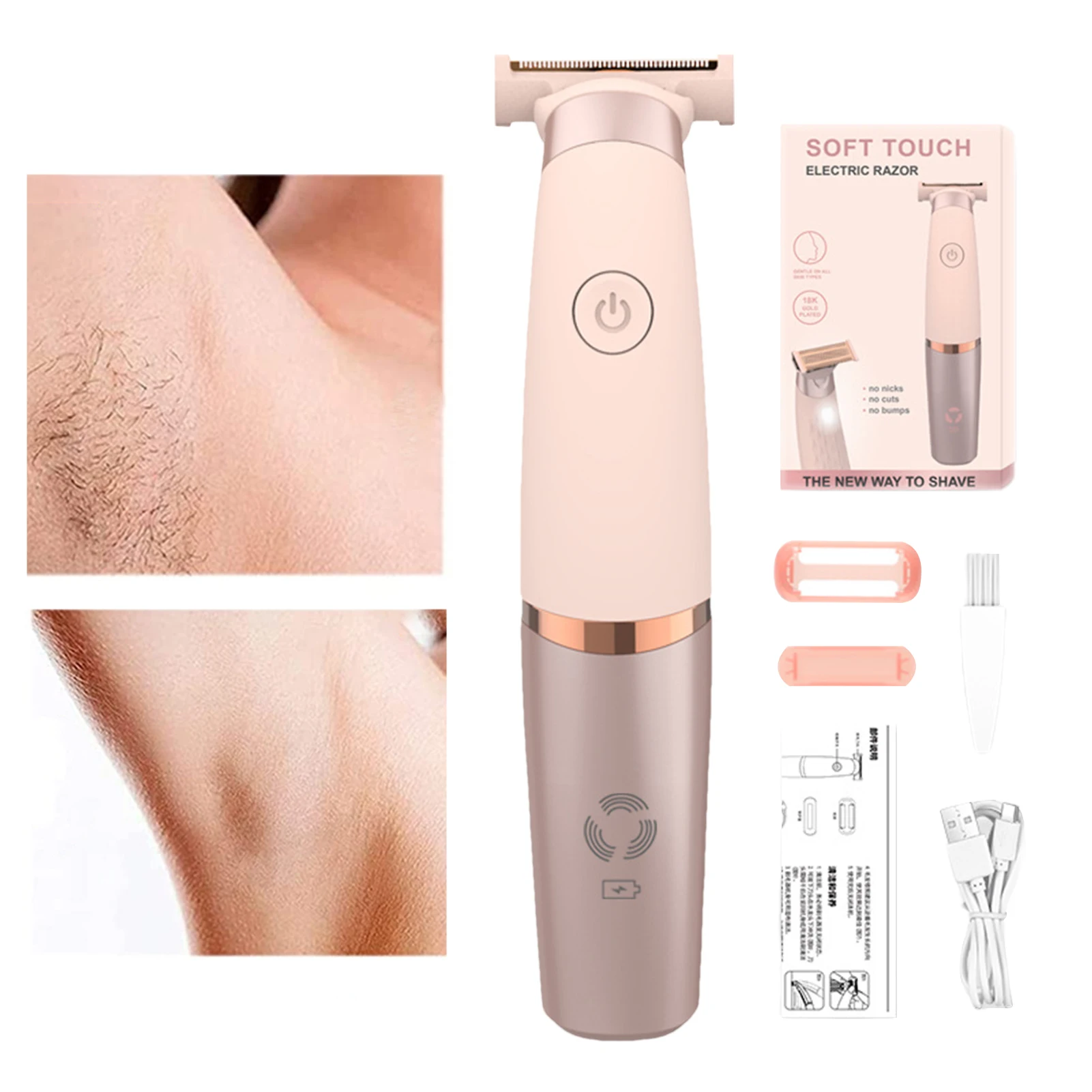 Electric Women's Electric Shaver Lip Hair,Lip Armpit Hair Shaver Private Parts Hair Remover Leg Hair, Pubic Hair Trimmer