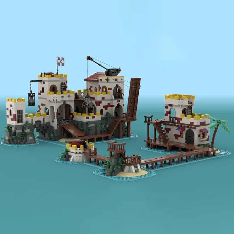 海賊モデル Moc ビルディングレンガ帝国ホワイトゲートシリーズテクノロジーモジュラーブロックギフトクリスマスおもちゃ DIY 建設