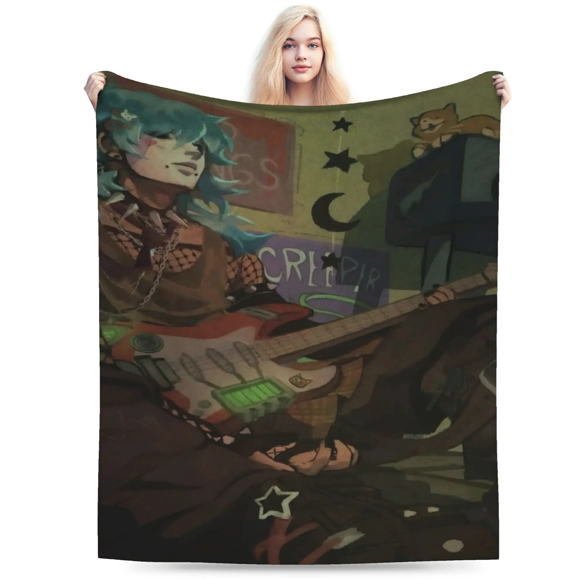 Cozy  Sally Face Sal Fisher Indie Blanket Stuff Room Decorative  Throw Blankets Super Soft Flannel for Outdoor