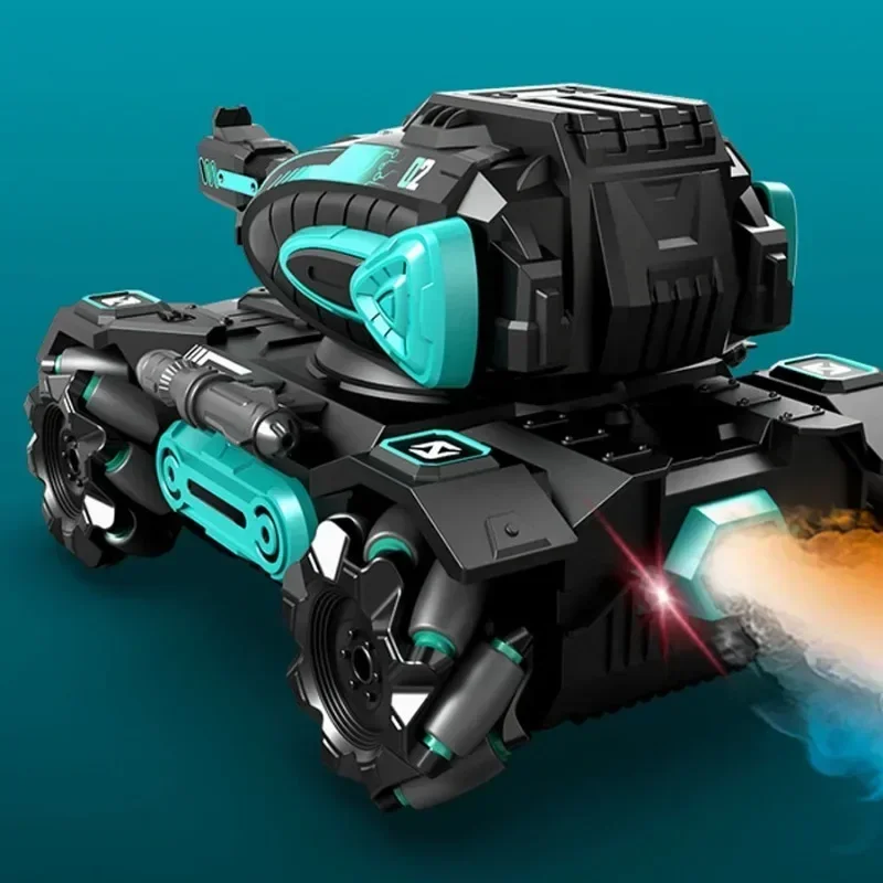 Gesture sensing remote control spray car 2.4G four-wheel stunt launch water polo tank car boy machine armour game toy car