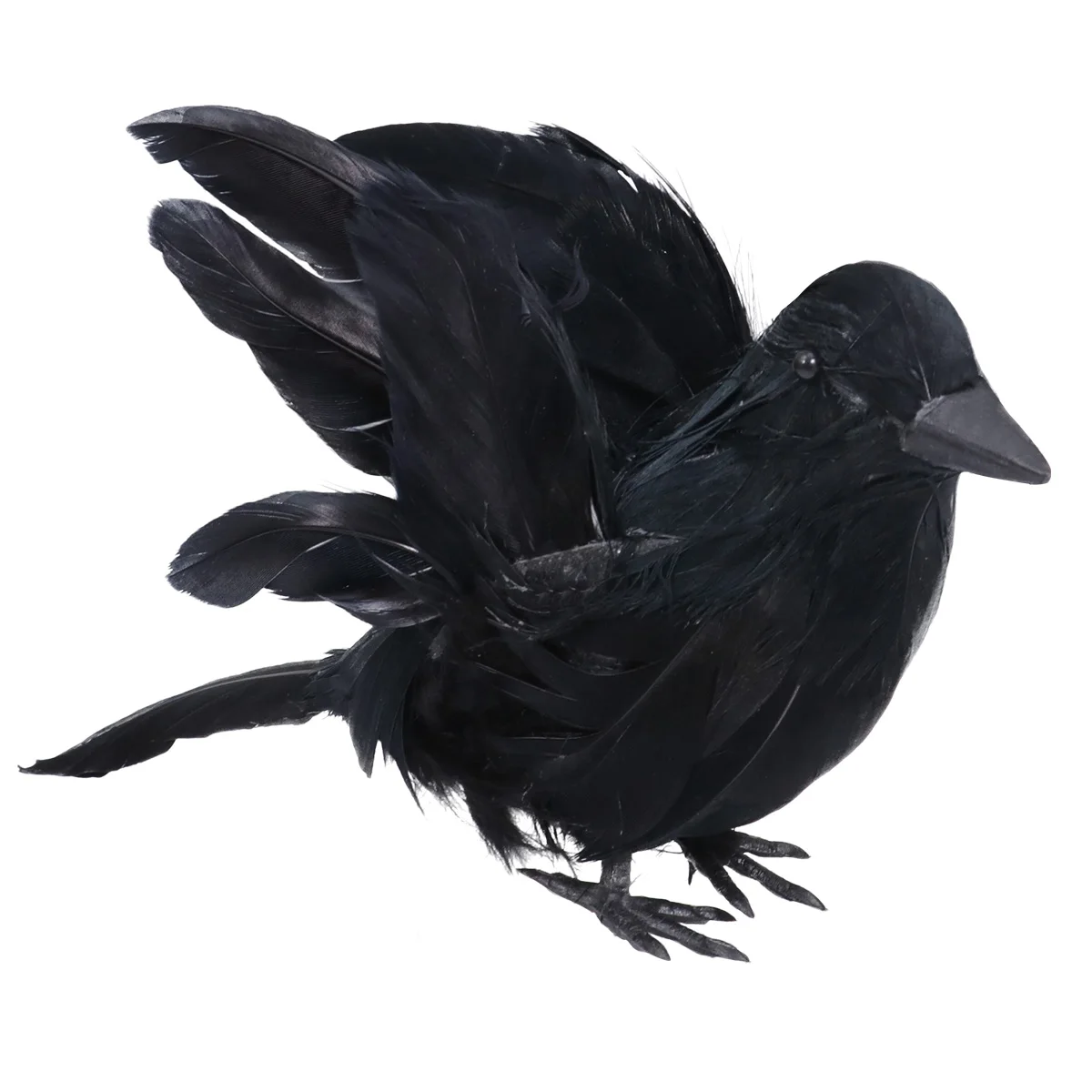 

2Pcs Crow Ornament Durable Eco-friendly Halloween Desktop Decoration Crafts Artistic Statue Sculpture Garden Supplies