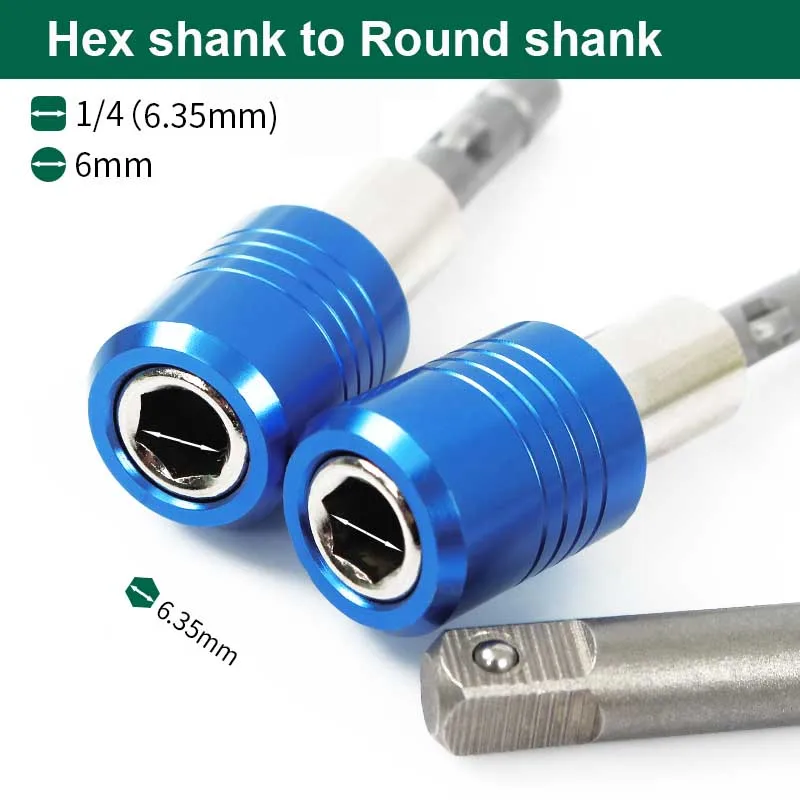 1PCS Blue color 800 801 802 to 1/4 inch Hex Shank Screwdriver Bit Holder Quick Release Electric Drive bar Drill hand Tools parts