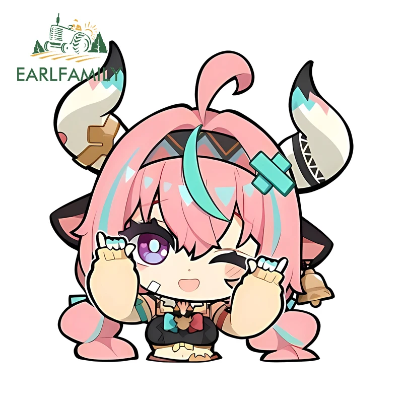 EARLFAMILY Cute Varesa Genshin Impact Car Decals Attractive Cartoon Girl Meme Computer Case Decals Nice Exterior Accessories