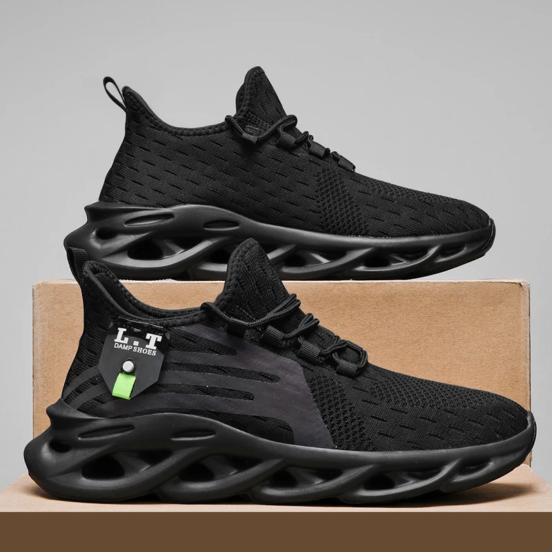 

Мужская спортивная обувь, новая дышащая мягкая подошва с сеткой, легкие уличные беговые теннисные туфли, высококачественные кроссовки