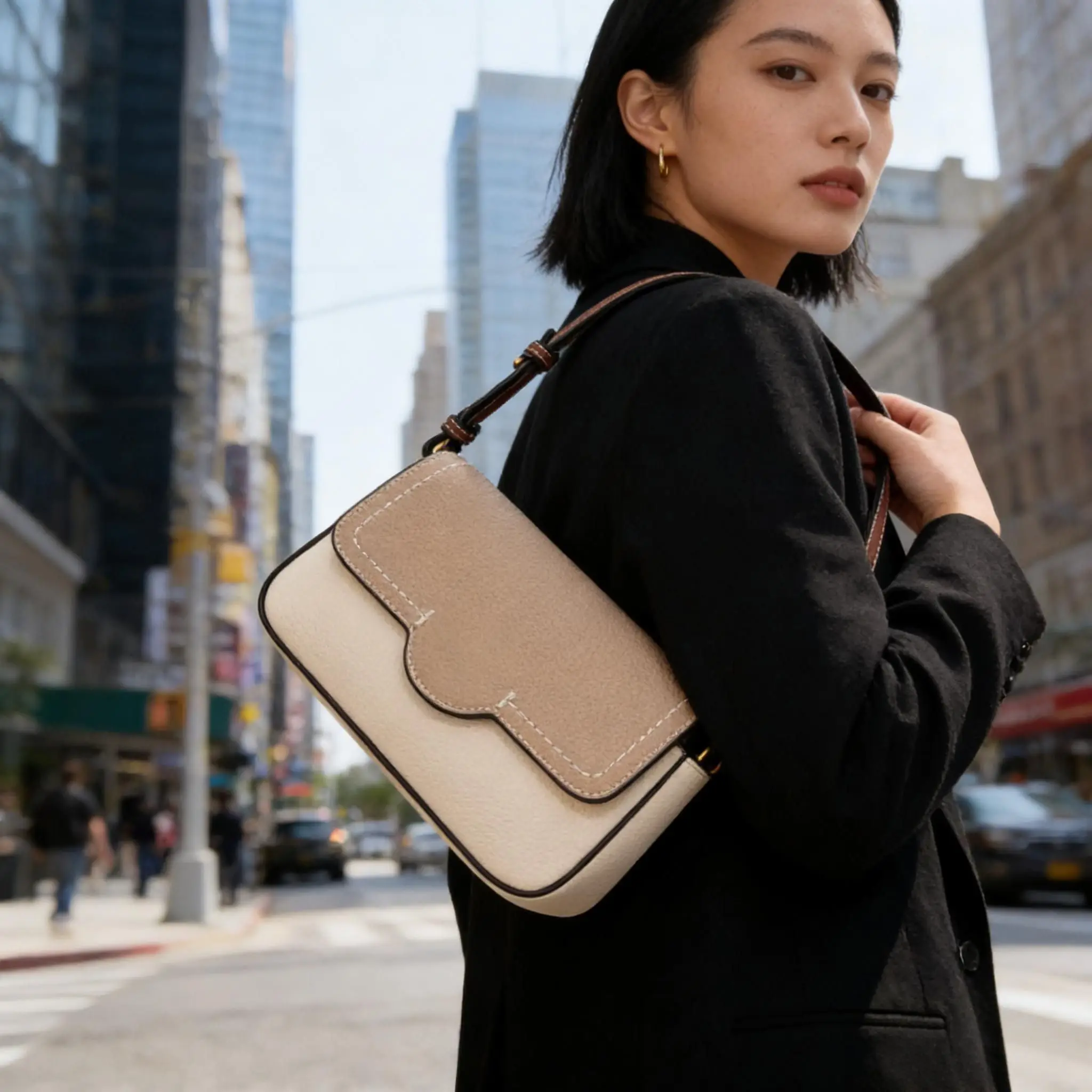 

Модная новая дизайнерская сумка для подгузников, элегантная кожаная женская сумка через плечо, минималистичная сумочка.