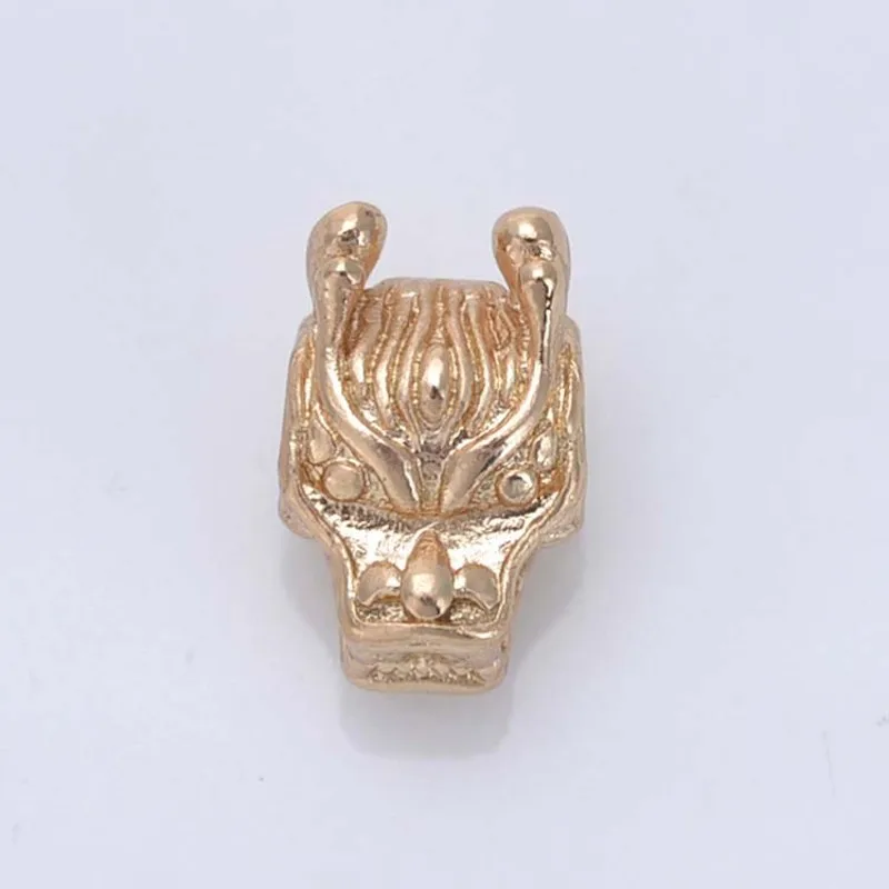 20pcs DIY charm animal head  scattered beads insulation copper electroplating bracelet gift accessories