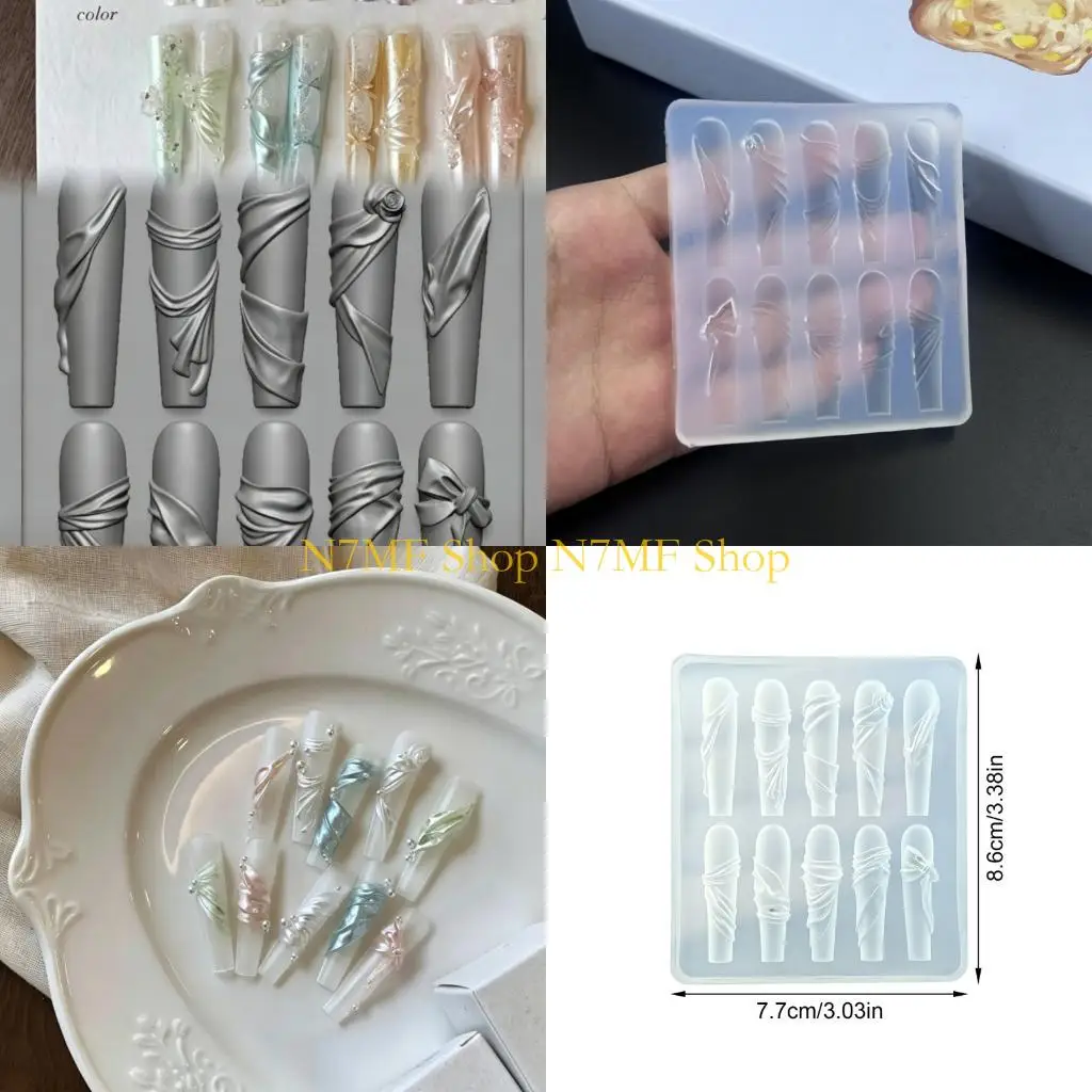 N7MF Heat Resistant Resin Template With Elegant Ribbon For Salon Home Use
