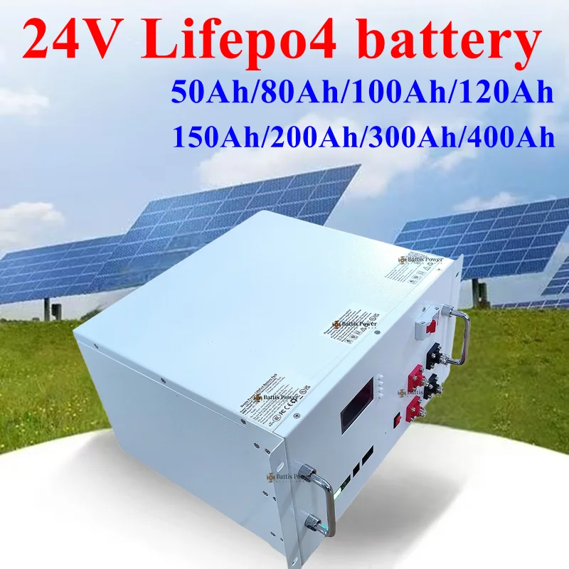 24v 100AH 150Ah 200Ah 300Ah 400AH 500AH lifepo4 Lithium batterry for Solar system