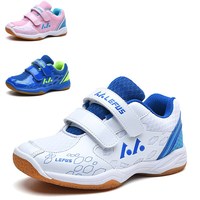 TaoBo Original LEFUS Small Size 28 29 Kid Badminton Sneakers Hook Loop Tennis Shoe for Breathable Jogging Sport Shoes