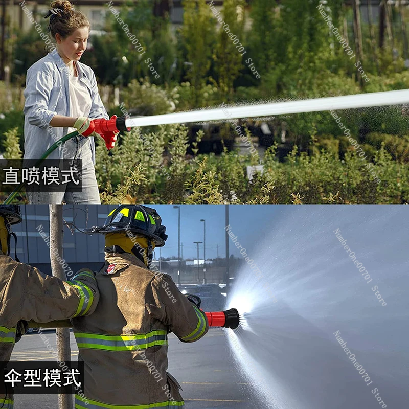 

1-2 Inch High Pressure Fire Hose Nozzle - Heavy Duty Water Spray for Garden, Farm & Firefighting Use