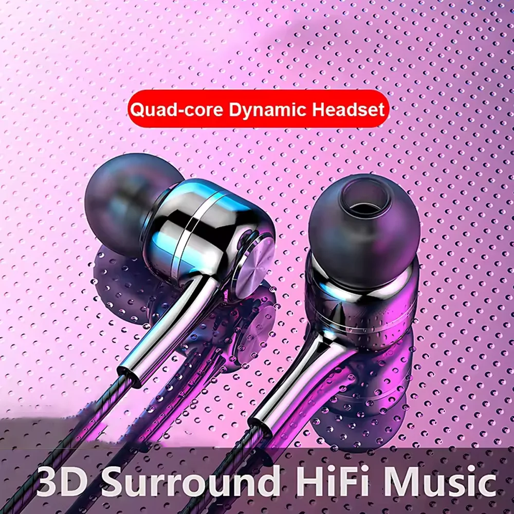 1PC Stereo In-Ear Earphone Earpiece With Microphone 3.5mm Earbuds Portable Universal HiFi Headphone for Apple/Android/Huawei