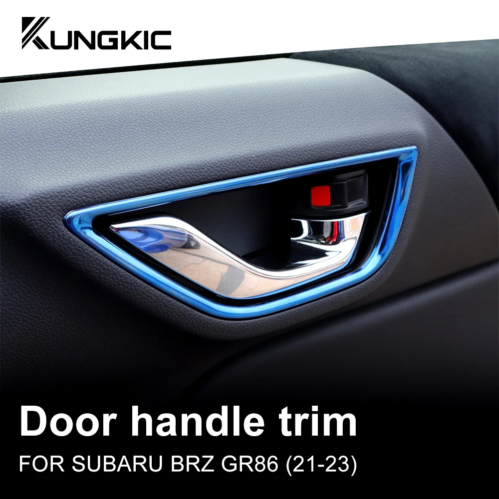 Car Door Handle Bowl Frame Decoration Cover for Subaru BRZ Toyota GR86 2021 2022 2023 2 Pcs Stainless Steel Sticker Accessories