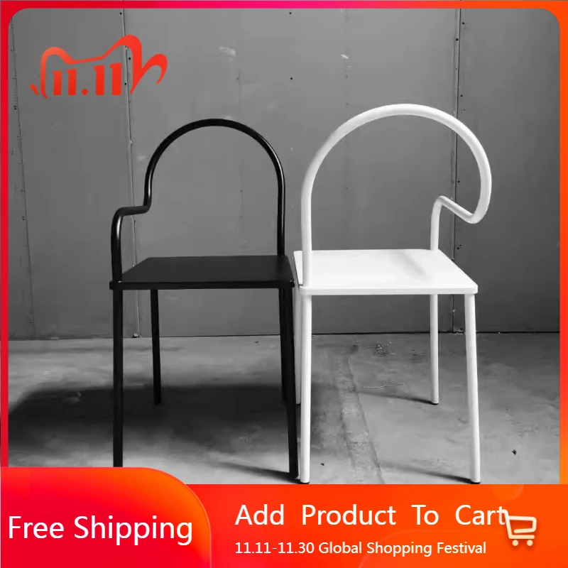 

Transparent Stoot Dining Chairs Metal Office Modern Bedroom Kitchen Dining Chairs Unique Waiting Sillas Postmodern Furniture