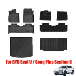 Floor Mats & Cargo Liner For BYD Seal U / Song Plus Sealion 6 2021-2024 2025 All Weather Protection TPE Accessories LHD